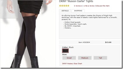 Nordstrom DKNY 'Illusion Garter' Tights