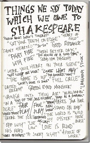 phrases we owe to shakespear by English Muse