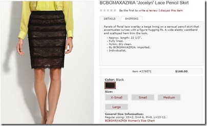 Nordstrom BCBGMAXAZRIA 'Jocelyn' Lace Pencil Skirt