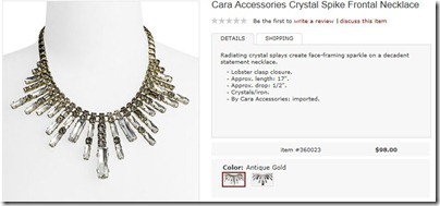nordstrom Cara Accessories Crystal Spike Frontal Necklace