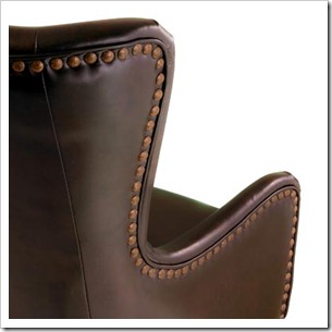 fairmont bonded leather chair close up